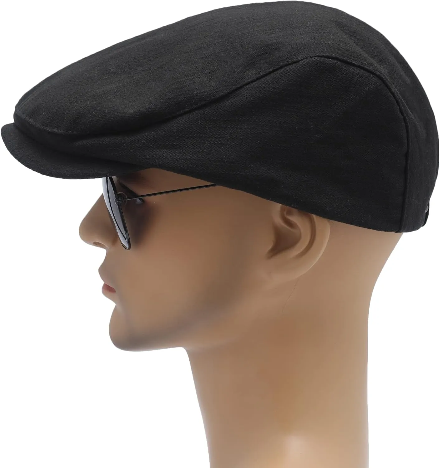 ZLYC Men Cotton Flat Cap Summer Scally Ivy Gatsby Newsboy Beret Driver Cabbie Hunting Hat