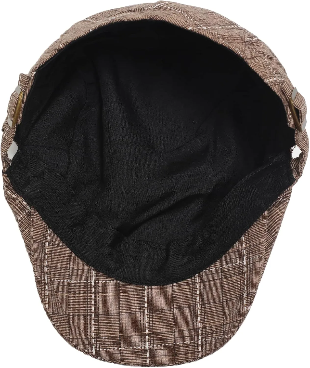 ZLYC Men Cotton Flat Cap Summer Scally Ivy Gatsby Newsboy Beret Driver Cabbie Hunting Hat