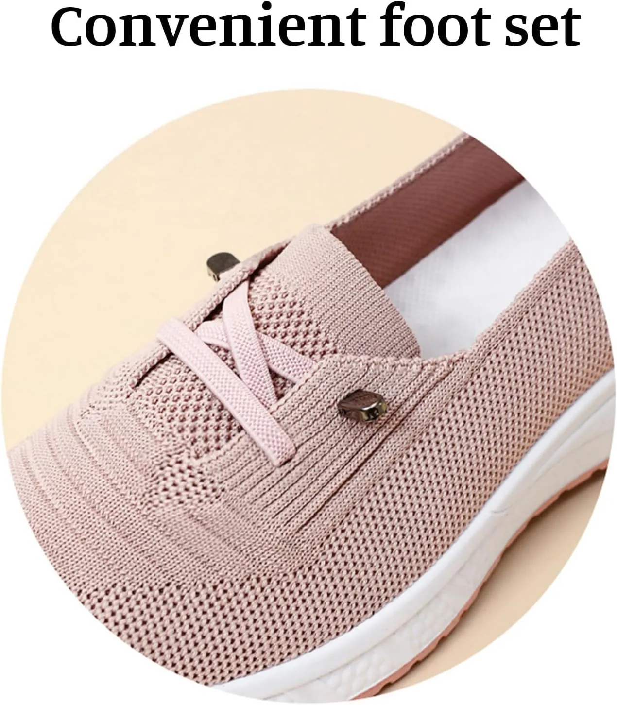 ZWRXW Women's Comfortable Walking Shoes Slip On Orthopedic Sneakers Breathable Mesh Knitted Woven Arch Support Non-Slip Shoes Tennis Athletic Casual Lightweight Wide Width Soft Shoe